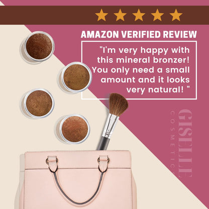 Private Dancer Bronzer Powder - Travel Size Face Makeup and Face Powder - Matte, Baked, Organic, Natural, Mineral, Loose Powder, Highlighter, and Contour for Bronzing and Blush