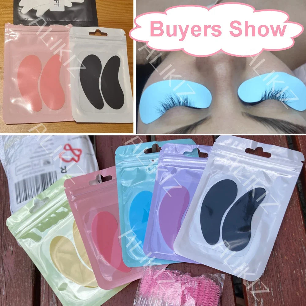 Hot 1Pair Reusable under Eyelash Pads Silicone Stripe Lash Lift Eyelash Extension Eye Patches under Eye Gel Patch Makeup Tools