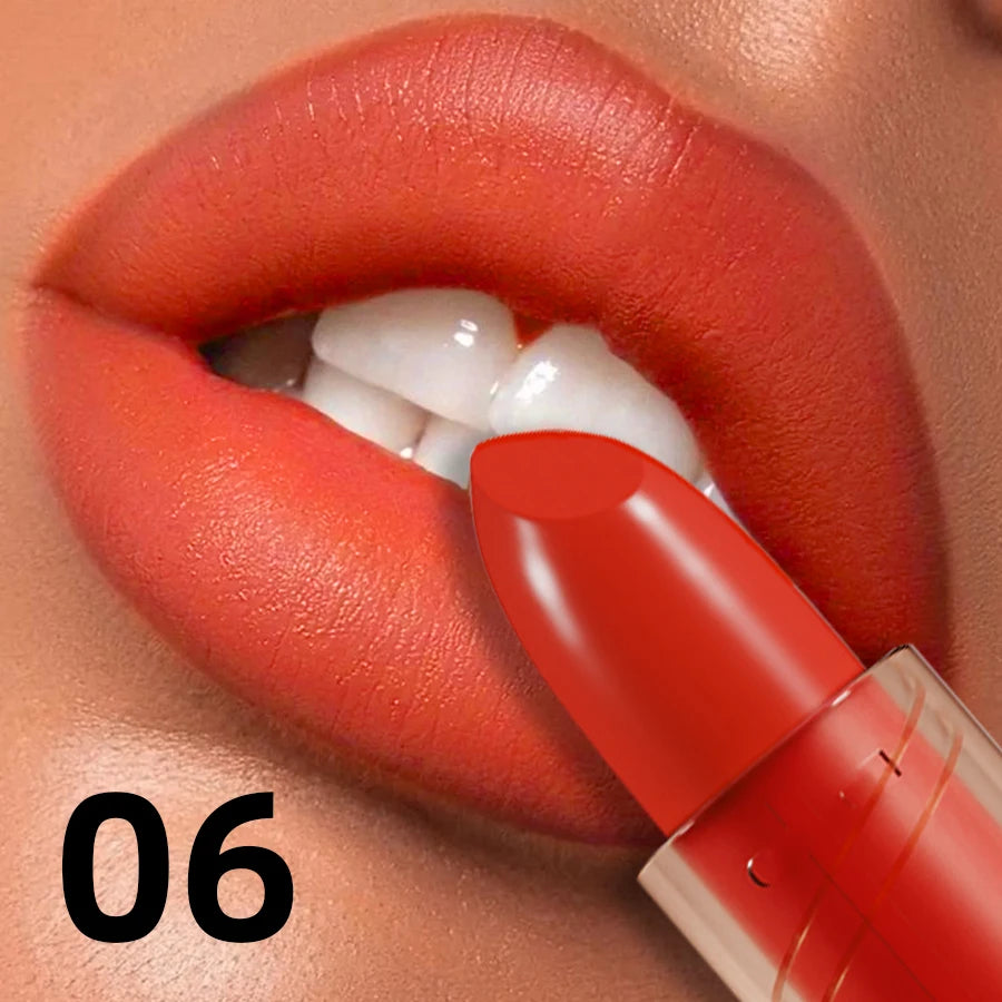 14-Color Matte Lipstick Red Lip Stick Waterproof Sexy Korean Makeup Lip Tint Brown Pink Lip Cosmetic Long Lasting Lip Gloss