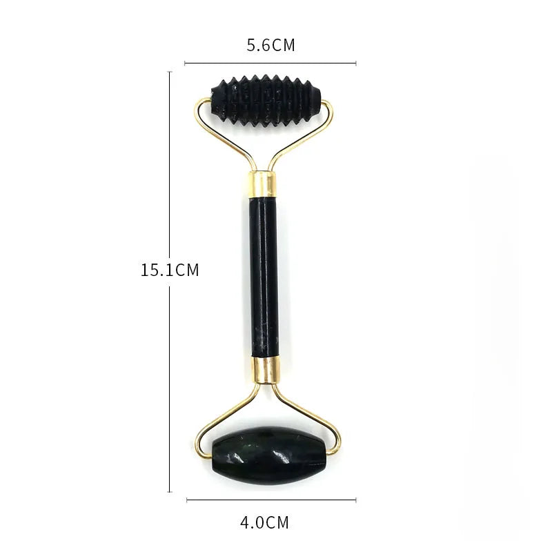 Obsidian Jade Roller Massager Gouache Scraper for Face Facial Skin Care Tools Natural Body Back Beauty Lifting Massagers Rollers