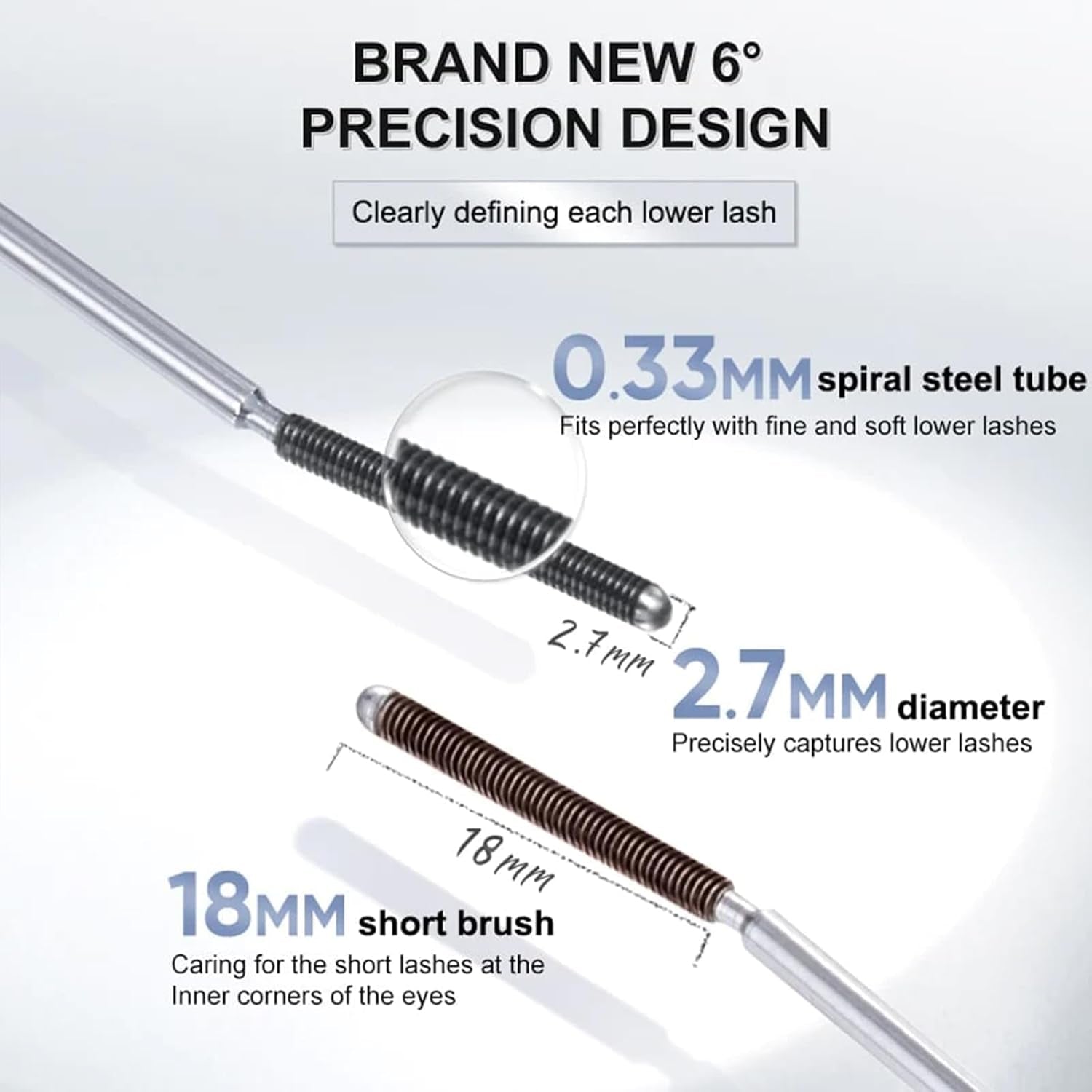 Curling Iron Mascara,3D Curling Eyelash Iron Mascara, Waterproof, Volumizing and Lengthening, Smudge-Proof (Brown Curling)