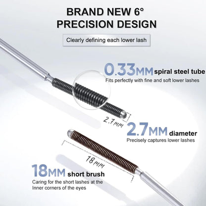 Curling Iron Mascara,3D Curling Eyelash Iron Mascara, Waterproof, Volumizing and Lengthening, Smudge-Proof (Brown Curling)