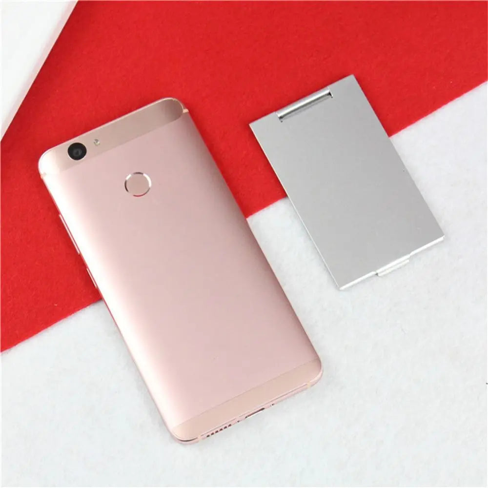 Aluminum Folding Mirror Pocket Mini Portable Makeup Mirrors Travel Hand Small Mirror Vanity Foldable Compact Cosmetics Tools