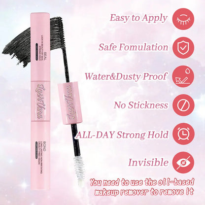 Lash Bunches Bond and Seal Eyelash Glue Remover Applicator Lash Clusters Eyelash Extensions Complete Kit DIY Makeup Set