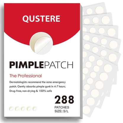 Pimple Patches for Face, Hydrocolloid Acne Patches, Cute round Shape Zit Covers, Spot Stickers with Tea Tree, Salicylic Acid & Cica Oil| 2 Sizes (9Mm, 12Mm) |288 Count | Cute round Shape, Zit Covers, Spot Stickers, with Tea Tree, Salicylic Acid, Cica Oil
