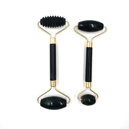 Obsidian Jade Roller Massager Gouache Scraper for Face Facial Skin Care Tools Natural Body Back Beauty Lifting Massagers Rollers