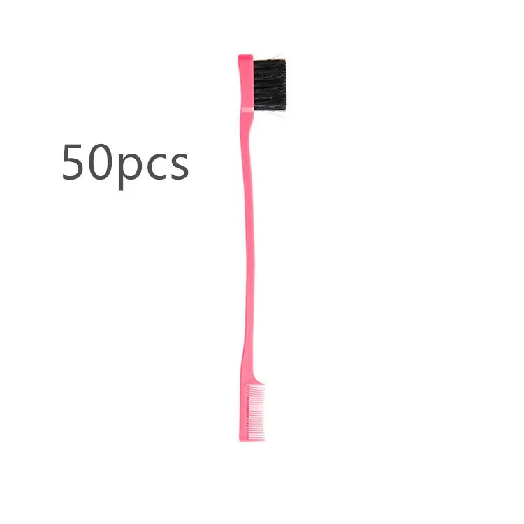 10/20/50Pcs Double-Sided Edge Control Hair Comb Hair Styling Wholesale Baby Hair Brushes Eyebrow Combing Makeup Tool