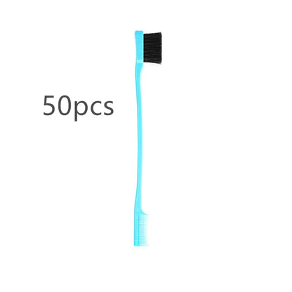 10/20/50Pcs Double-Sided Edge Control Hair Comb Hair Styling Wholesale Baby Hair Brushes Eyebrow Combing Makeup Tool