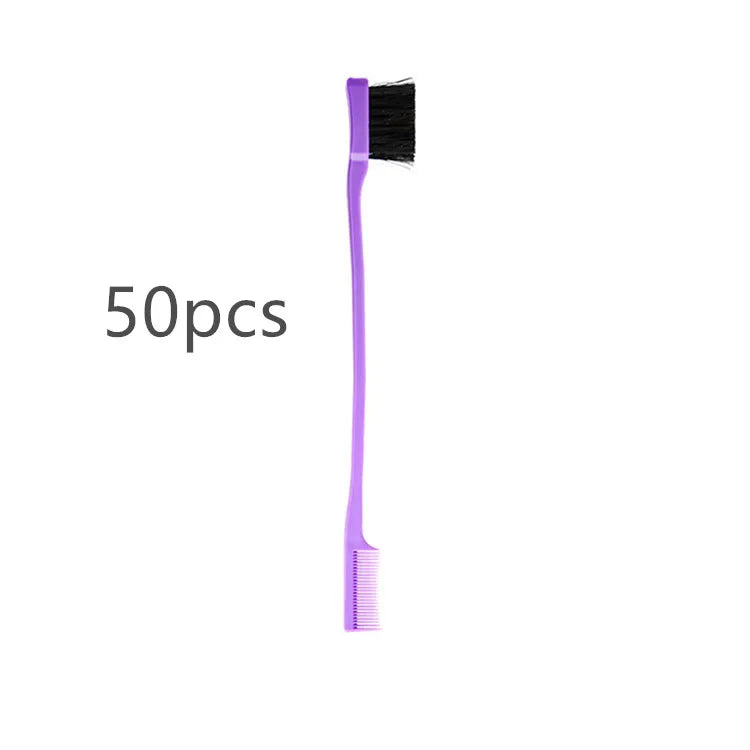 10/20/50Pcs Double-Sided Edge Control Hair Comb Hair Styling Wholesale Baby Hair Brushes Eyebrow Combing Makeup Tool