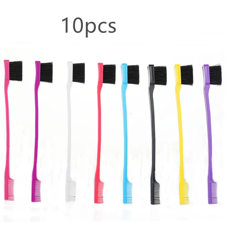10/20/50Pcs Double-Sided Edge Control Hair Comb Hair Styling Wholesale Baby Hair Brushes Eyebrow Combing Makeup Tool