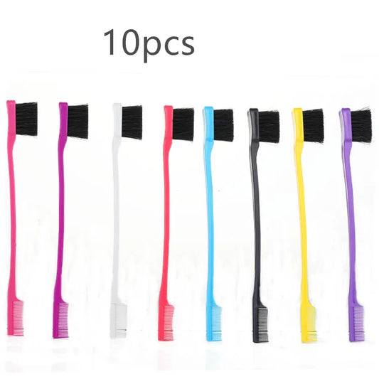 10/20/50Pcs Double-Sided Edge Control Hair Comb Hair Styling Wholesale Baby Hair Brushes Eyebrow Combing Makeup Tool