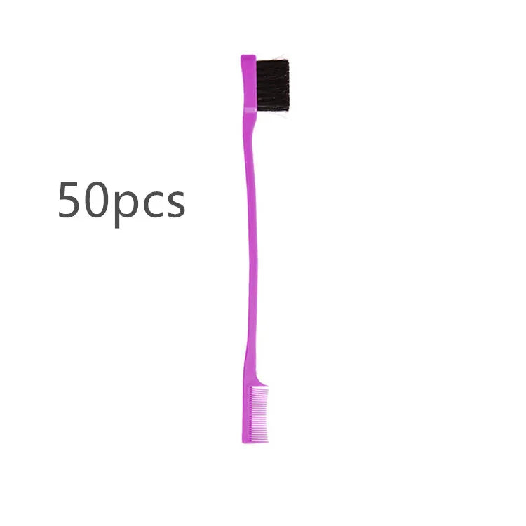 10/20/50Pcs Double-Sided Edge Control Hair Comb Hair Styling Wholesale Baby Hair Brushes Eyebrow Combing Makeup Tool