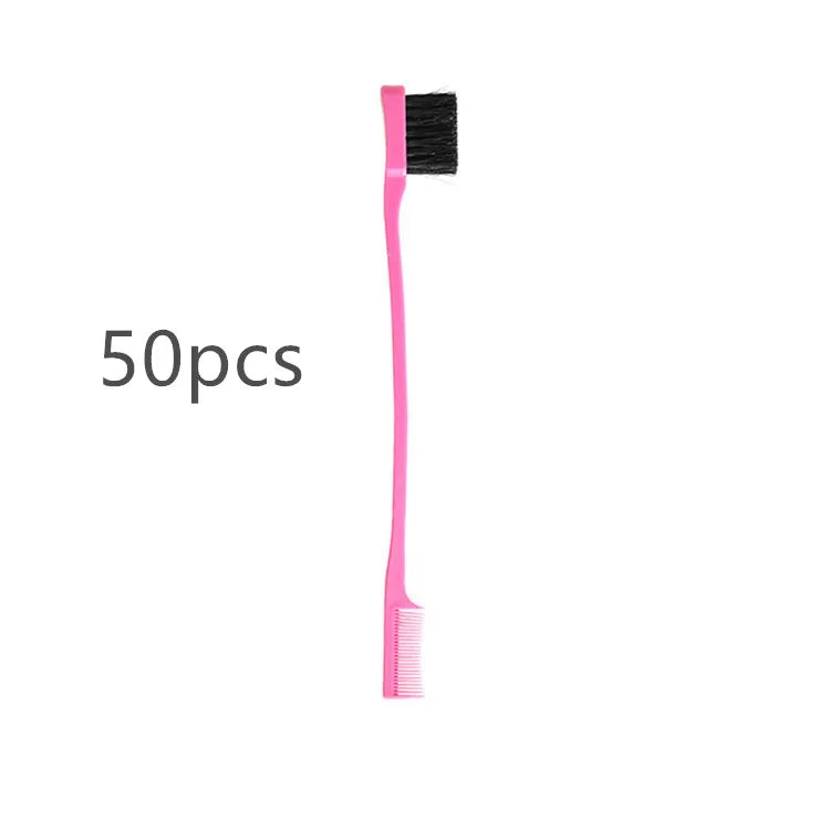 10/20/50Pcs Double-Sided Edge Control Hair Comb Hair Styling Wholesale Baby Hair Brushes Eyebrow Combing Makeup Tool
