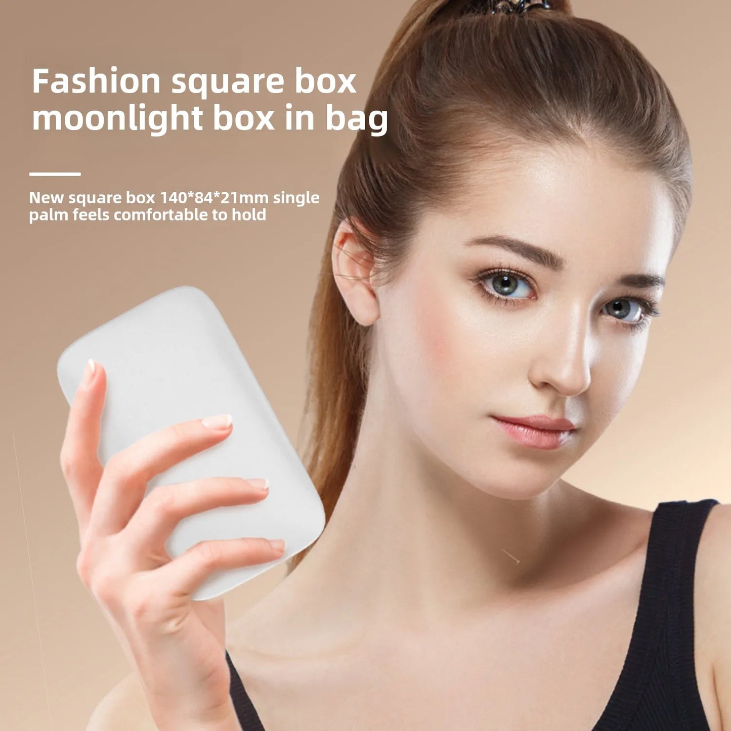 Mini Portable Folding Makeup Mirror Led Lights Magnifying Compact Pocket Travel Aesthetic Vanity Mirrors Make up Tools 5X