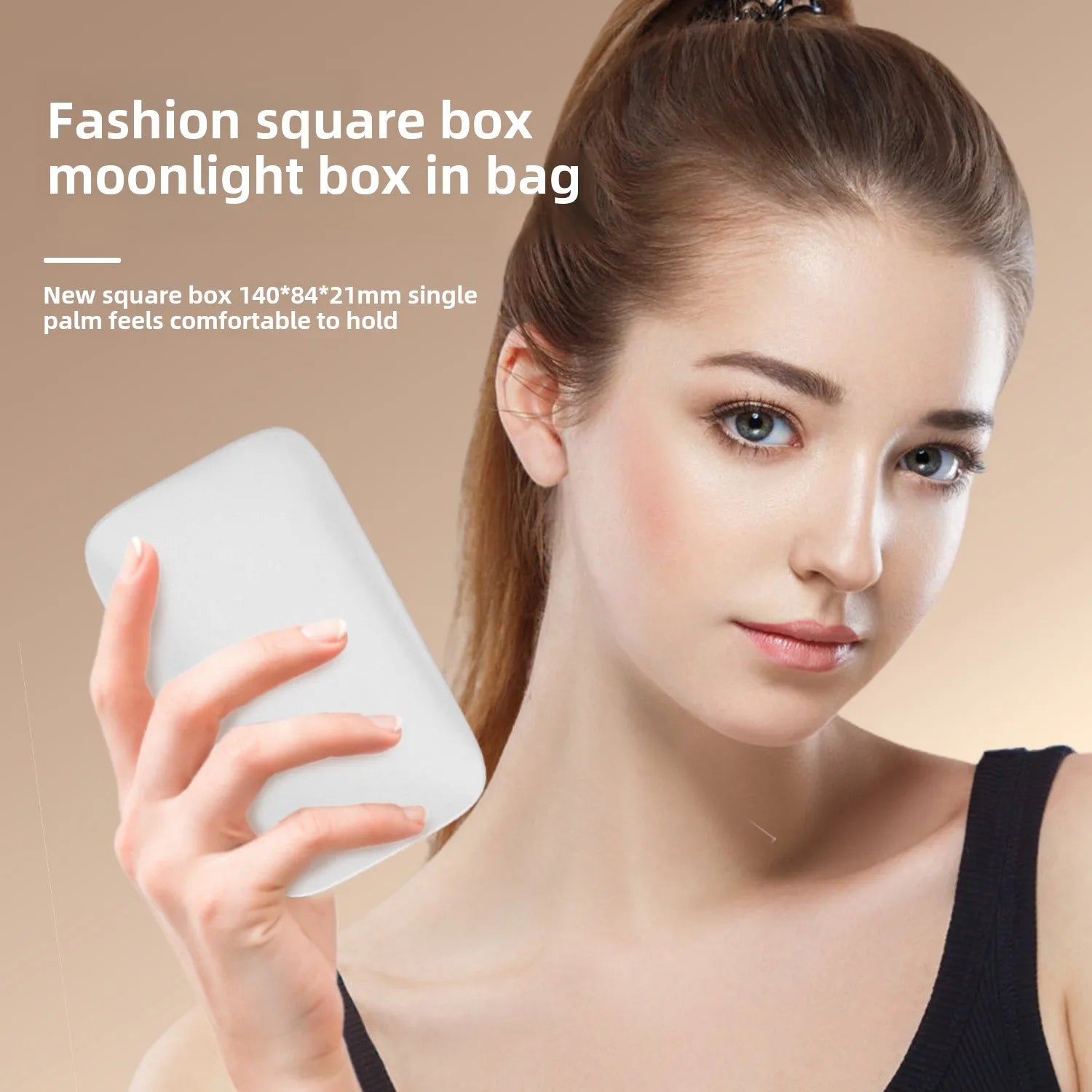 Mini Portable Folding Makeup Mirror Led Lights Magnifying Compact Pocket Travel Aesthetic Vanity Mirrors Make up Tools 5X