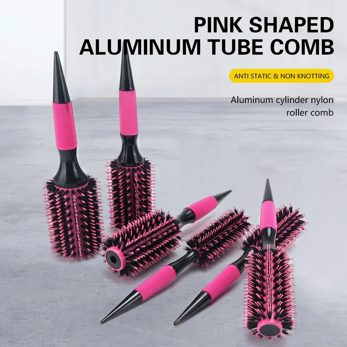 Barbershop Comb Salon Styling Tools round Hair Comb Hairdressing Curling Hair Brushes Combs Hairdressing Supply