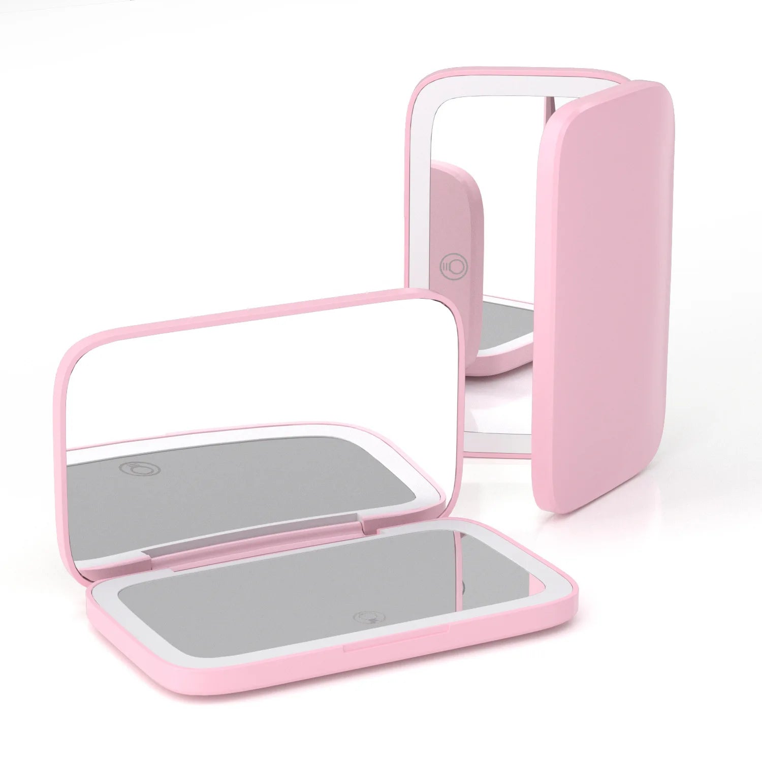 Mini Portable Folding Makeup Mirror Led Lights Magnifying Compact Pocket Travel Aesthetic Vanity Mirrors Make up Tools 5X