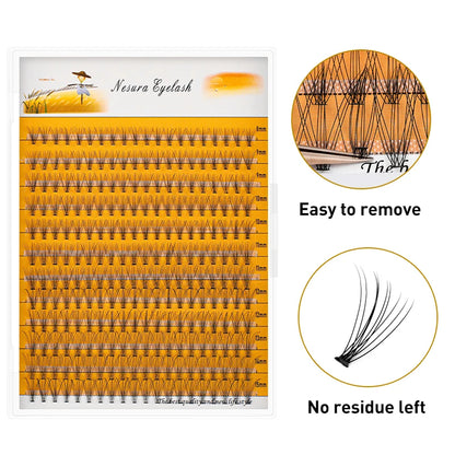 12 Row Mixed Pack 10D/20D Natural Eyelash Makeup Eyelash Extension, Handmade Fake Eyelashes, Personal Eyelash Extension