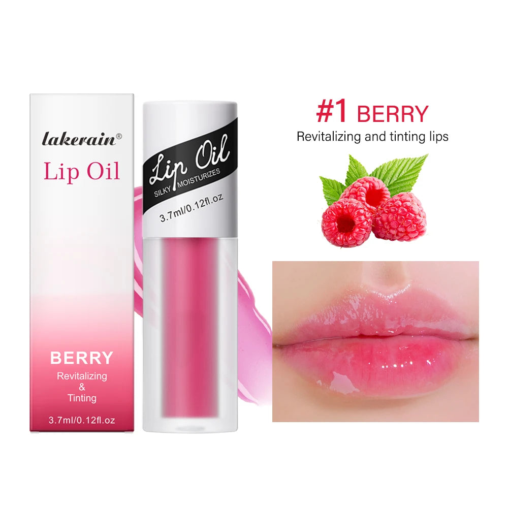 Korean Lip Oil Appleberry Lip Stain Gift Long-Lasting Moisturizing Plumping Revitalizing for Dry Lips No Peel off Lip Tint