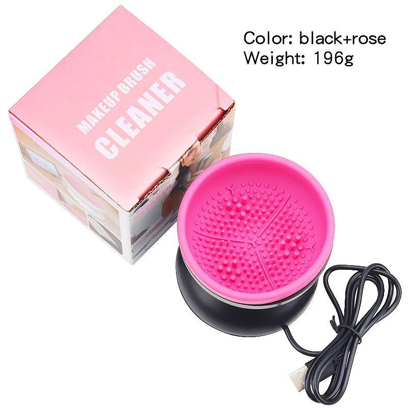 Portable Usb Makeup Brush Cleaner Machine Silicone Electric Cosmetic Brush Clean Dryer Tool Automatic Washing Spinner Gadget