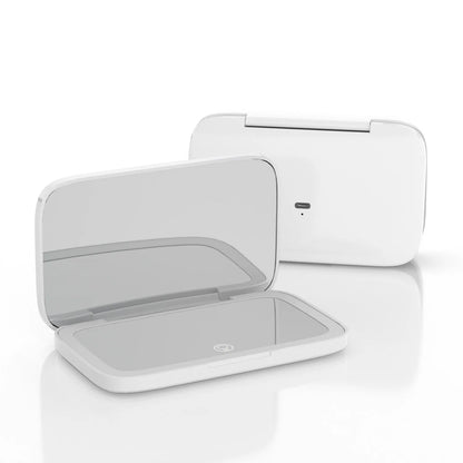 Mini Portable Folding Makeup Mirror Led Lights Magnifying Compact Pocket Travel Aesthetic Vanity Mirrors Make up Tools 5X