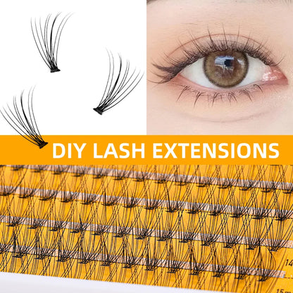12 Row Mixed Pack 10D/20D Natural Eyelash Makeup Eyelash Extension, Handmade Fake Eyelashes, Personal Eyelash Extension
