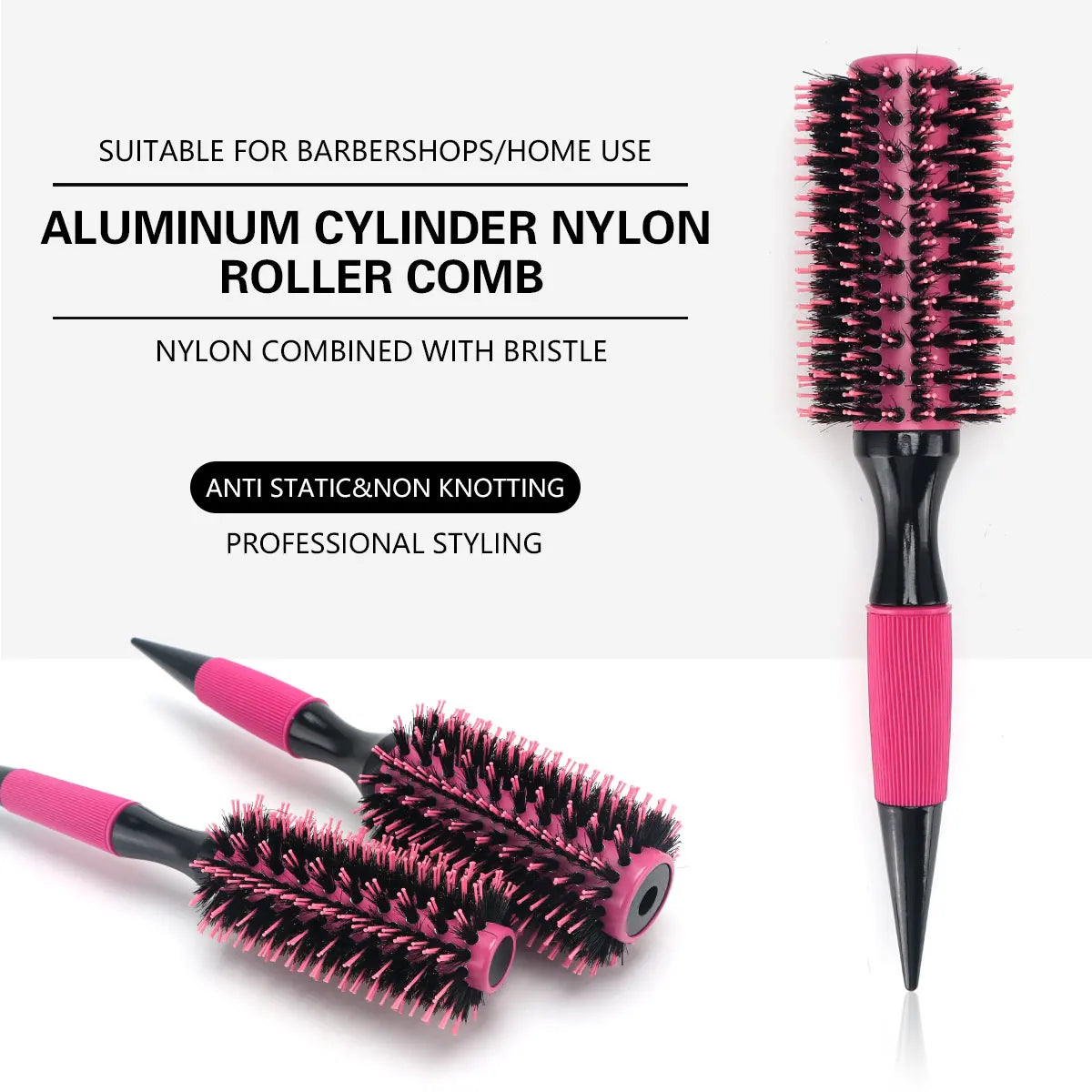 Barbershop Comb Salon Styling Tools round Hair Comb Hairdressing Curling Hair Brushes Combs Hairdressing Supply