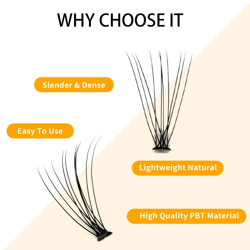 12 Row Mixed Pack 10D/20D Natural Eyelash Makeup Eyelash Extension, Handmade Fake Eyelashes, Personal Eyelash Extension