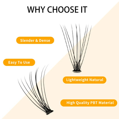 12 Row Mixed Pack 10D/20D Natural Eyelash Makeup Eyelash Extension, Handmade Fake Eyelashes, Personal Eyelash Extension