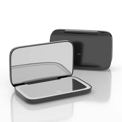 Mini Portable Folding Makeup Mirror Led Lights Magnifying Compact Pocket Travel Aesthetic Vanity Mirrors Make up Tools 5X