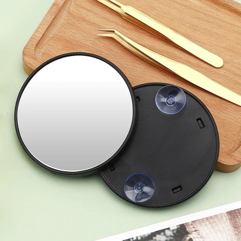 5X/10X/15X Magnifying Mirror Suction Cup Mini Compact Makeup Mirror Hand Travel Small Pocket round Vanity Mirrors Make up Tools
