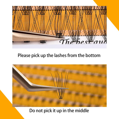 12 Row Mixed Pack 10D/20D Natural Eyelash Makeup Eyelash Extension, Handmade Fake Eyelashes, Personal Eyelash Extension