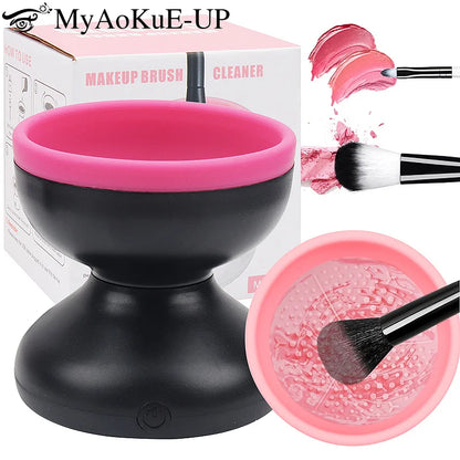 Portable Usb Makeup Brush Cleaner Machine Silicone Electric Cosmetic Brush Clean Dryer Tool Automatic Washing Spinner Gadget
