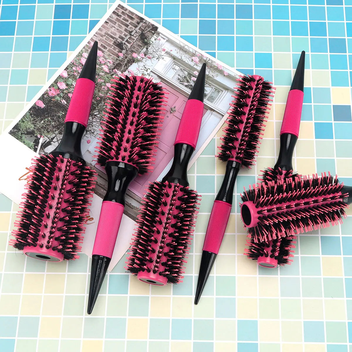 Barbershop Comb Salon Styling Tools round Hair Comb Hairdressing Curling Hair Brushes Combs Hairdressing Supply