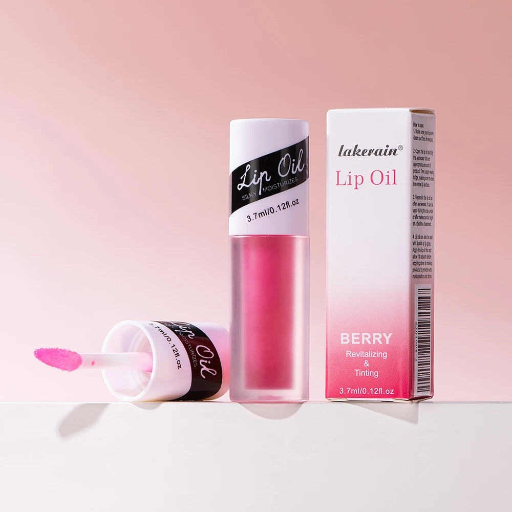 Korean Lip Oil Appleberry Lip Stain Gift Long-Lasting Moisturizing Plumping Revitalizing for Dry Lips No Peel off Lip Tint