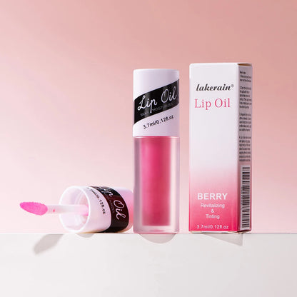 Korean Lip Oil Appleberry Lip Stain Gift Long-Lasting Moisturizing Plumping Revitalizing for Dry Lips No Peel off Lip Tint