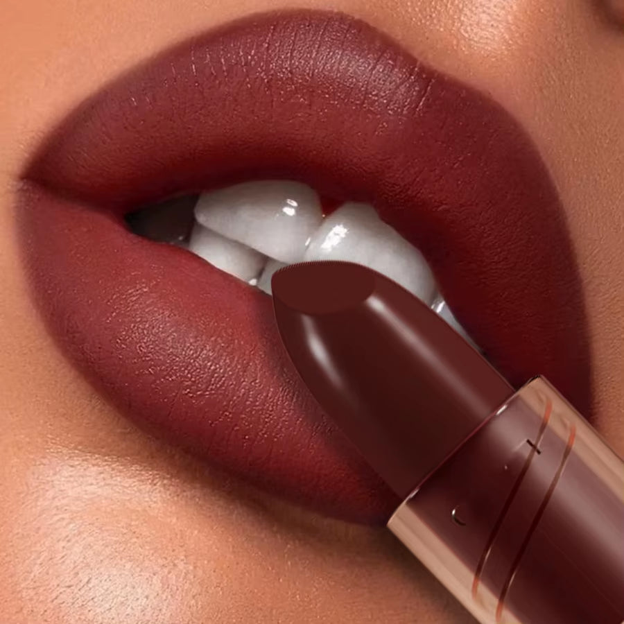 1PC Professional Lipstick Waterproof Lips Makeup Long Lasting Pigment Nude Brown Red Lipsticks Velvet Matte Lip Tint Cosmetics