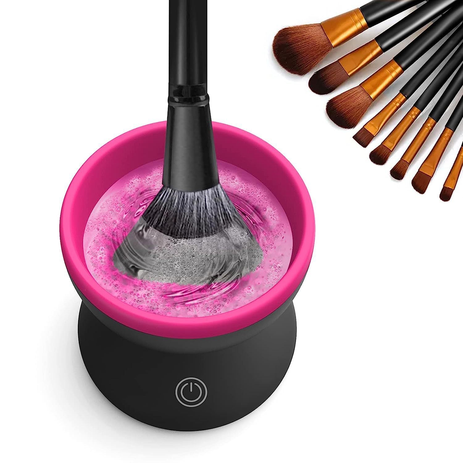 Electric Makeup Brush Cleaner Machine Portable Automatic USB Cosmetic Brush Cleaner Tools for All Size Beauty Makeup Brushes Set