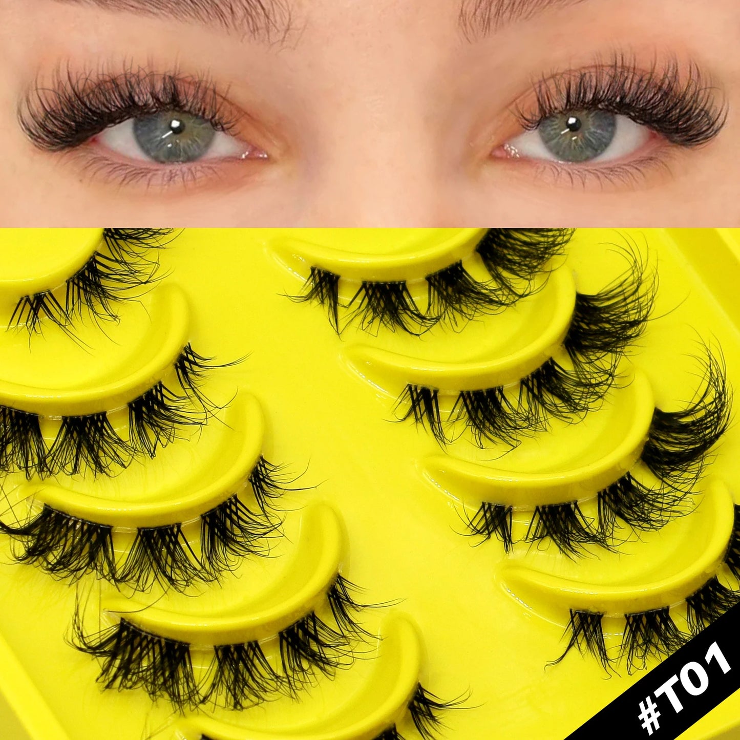 Half Lashes Cat Eye Lashes Soft Natural Clear Band Lashes Natural Look Faux Mink Wispy Mink Eyelashes Makeup