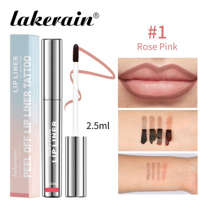 4Colors Highly Pigmented Lip Liner Tattoo Matte Peel off Enhance Lip Liner Lasting Lip Stain Waterproof Transfer-Proof Lipstick