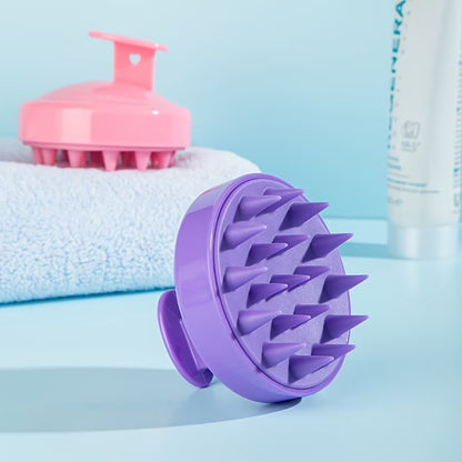 12Pcs/Set Hair Styling Comb Set, Detangling Hair Brush for All Hair Types, Detangler Brush Teasing Hair Brush Rat Tail Comb Edge Brush, Silicone Scalp Massager Shampoo Brush for Shower-Pink