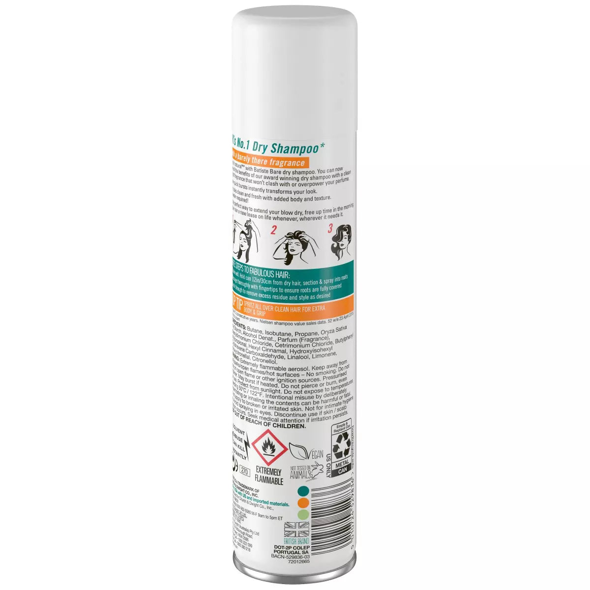 Batiste Bare Dry Shampoo Barely Scented