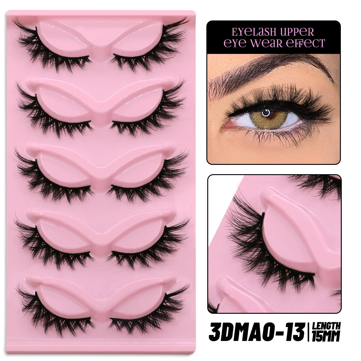 Cat Eye Lashes Faux Mink Eyelashes Winged End Eye Elongated Eyelashes Fake Lashes Natural Long Eyelashes Extension