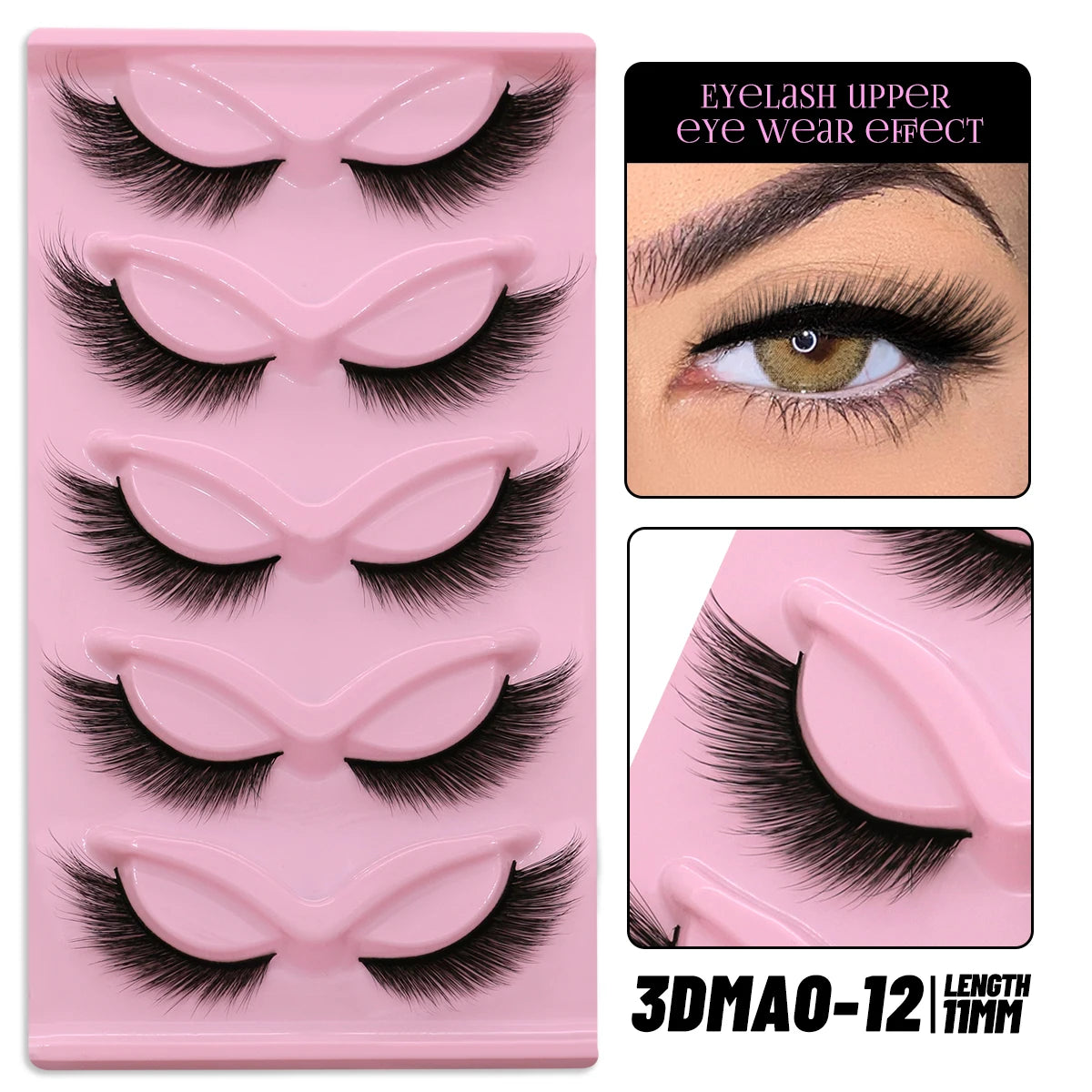 Cat Eye Lashes Faux Mink Eyelashes Winged End Eye Elongated Eyelashes Fake Lashes Natural Long Eyelashes Extension