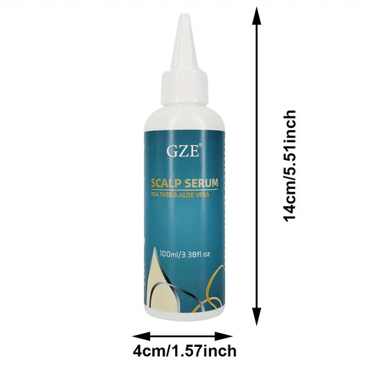 Scalp Serum with Tea Tree & Aloe Vera Leave-In Conditioner Remove Loose Dandruff Flakes for Dry Scalp for Women and Men