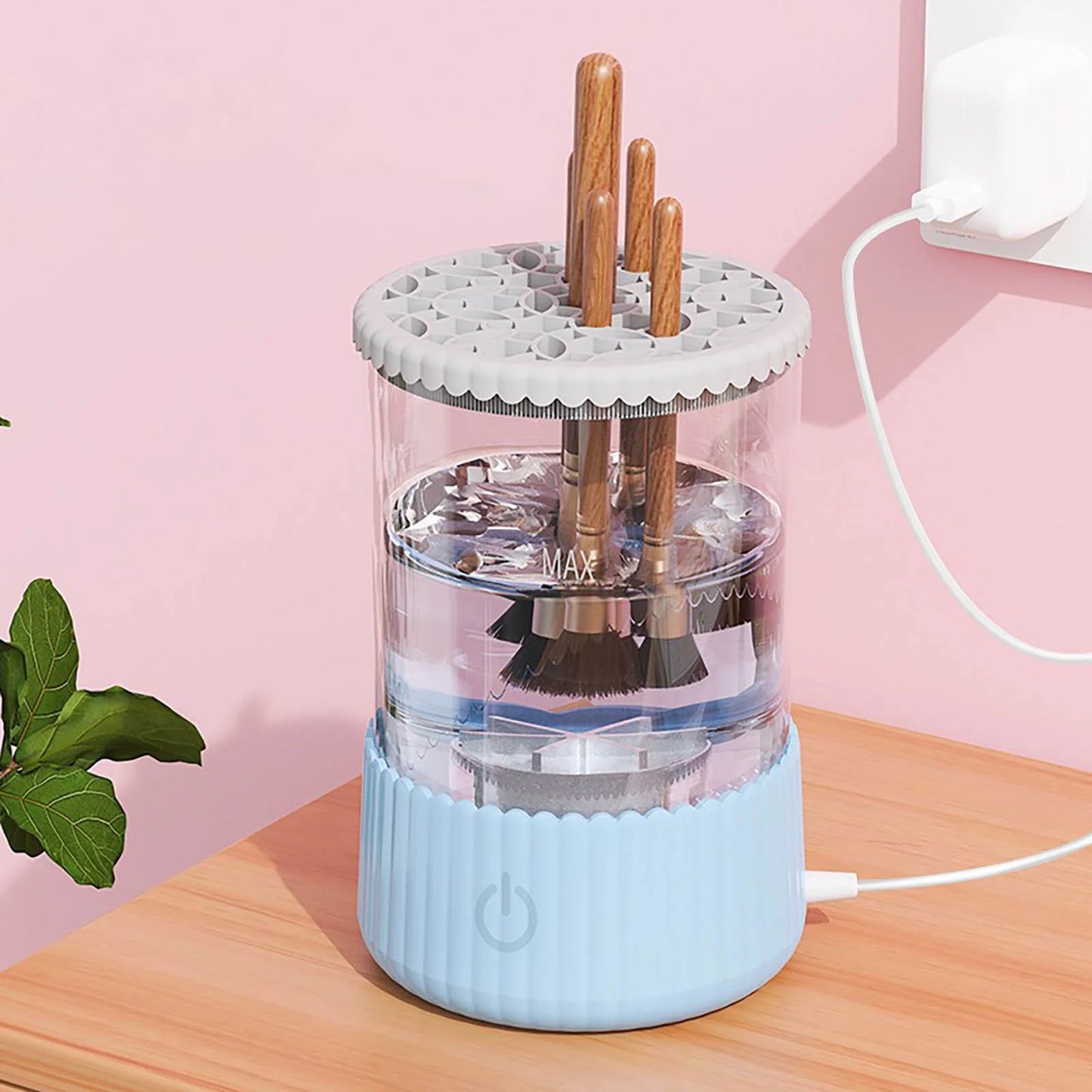 Automatic Makeup Brush Cleaner Electric Washing Machine, USB Powered Spinner Dryer for Various Brush Sizes, Portable Cosmetic Tool Washer for Home Travel Makeup Artist Gift