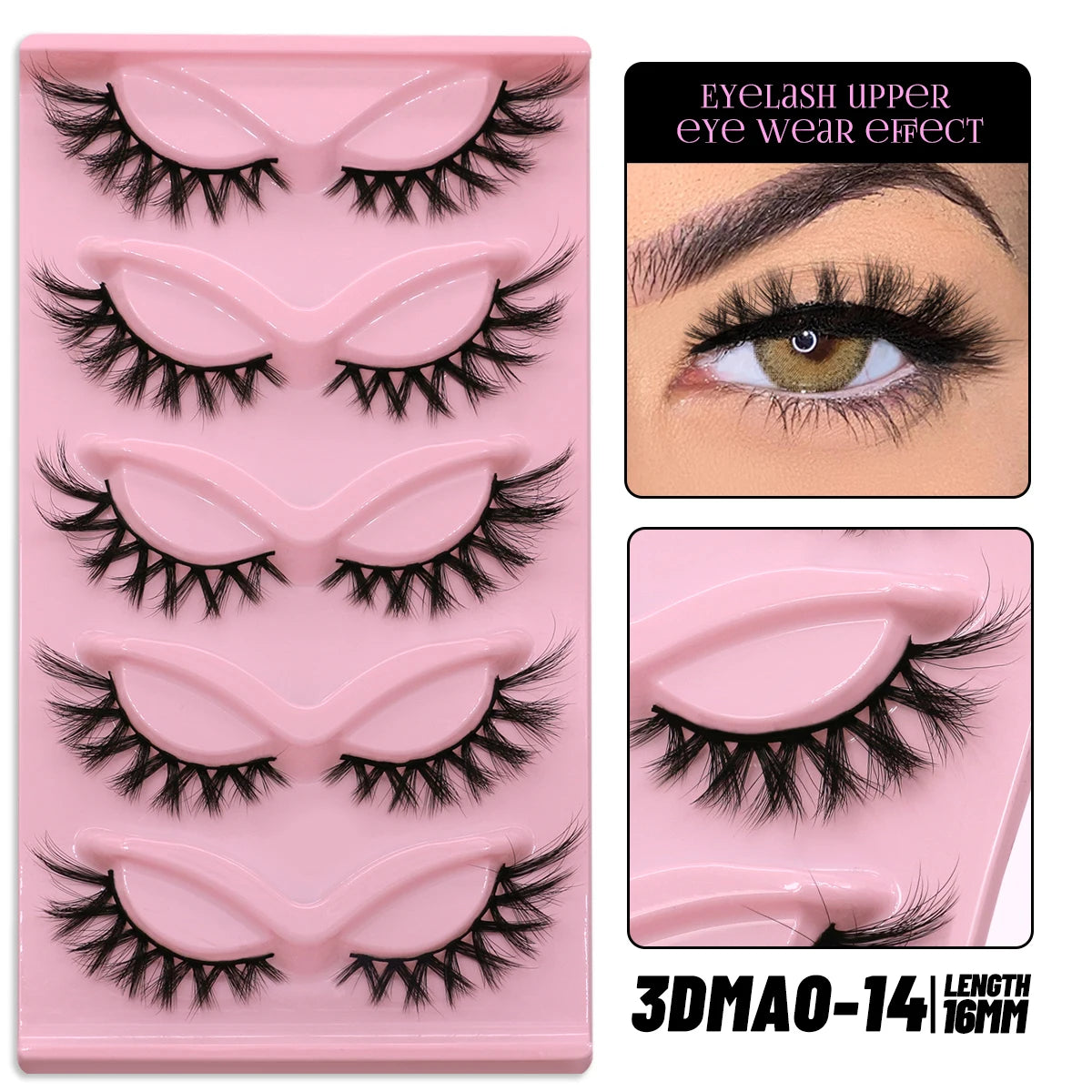 Cat Eye Lashes Faux Mink Eyelashes Winged End Eye Elongated Eyelashes Fake Lashes Natural Long Eyelashes Extension