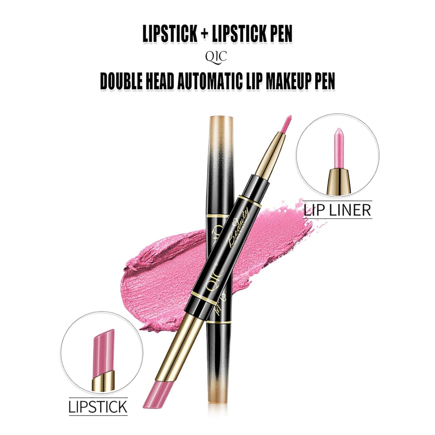 6Pcs Lip Liner and Lipstick Makeup Set, Purple Red/Claret/Vermilion/Pastel Orange/Rose/Ruby Red Lipstick Pen and with Lip Liner Pencil Set Lip Gift Set for Daily/Travel/Party/Work