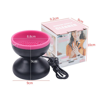 Electric Makeup Brush Cleaner Machine Portable Automatic USB Cosmetic Brush Cleaner Tools for All Size Beauty Makeup Brushes Set