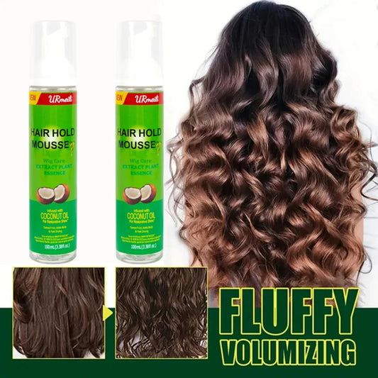 2025 Curly Hair Mousse for Wigs Strong Hold Olive Oil Hair Styling Mousse Anti-Frizz Hair Foam Mousse for Styling Hair Women Men